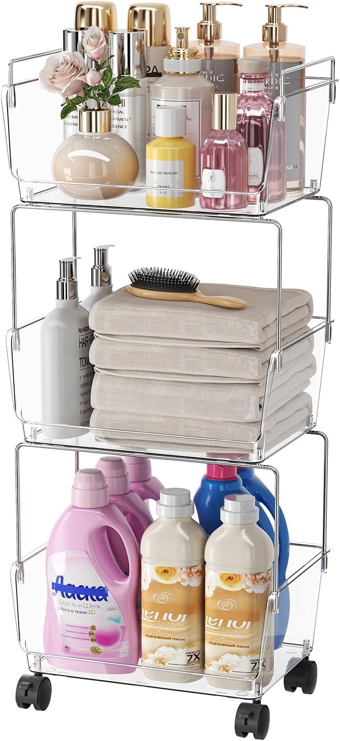 YCIA&DONE 3 Tier Rolling Storage Cart by YCIADONE