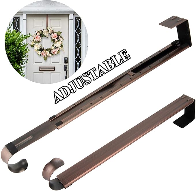 Wreath Hanger, 2 Pack Christmas Halloween Decorations Adjustable Wreath Hanger - Image 7
