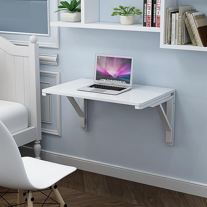 MM MELISEN Wall Mounted Folding Table, 29.5"L x 19.6"W, Space-Saving Design - Image 2