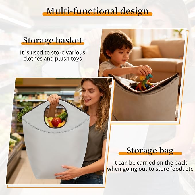 90L Foldable Storage Hamper Bag - Image 5