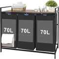 Extra Large Laundry Hamper, Laundry Hamper 3 Section - 210L Capacity by TNAMASUN
