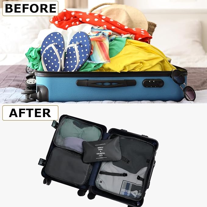 6 Set Packing Cubes for Travel, Luggage Organizers - Image 5