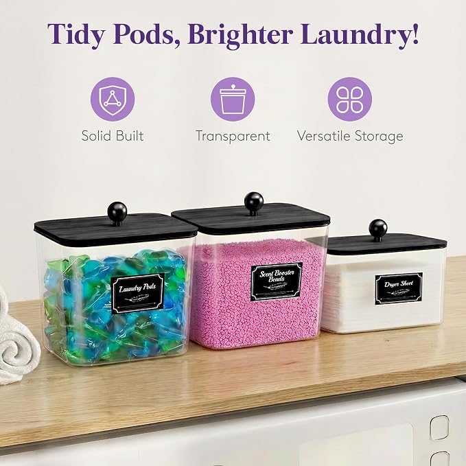Lifewit 4 Pcs Laundry Pods Container - Image 8