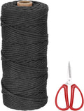 MECCANIXITY Braided Macrame Cord, 3mm x 109 Yards Natural Cotton Rope Macrame by MECCANIXITY
