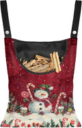 Snowman Candy Cane Clothespin Bag Reusable Laundry Clothes Pin Holder by Psesaysky