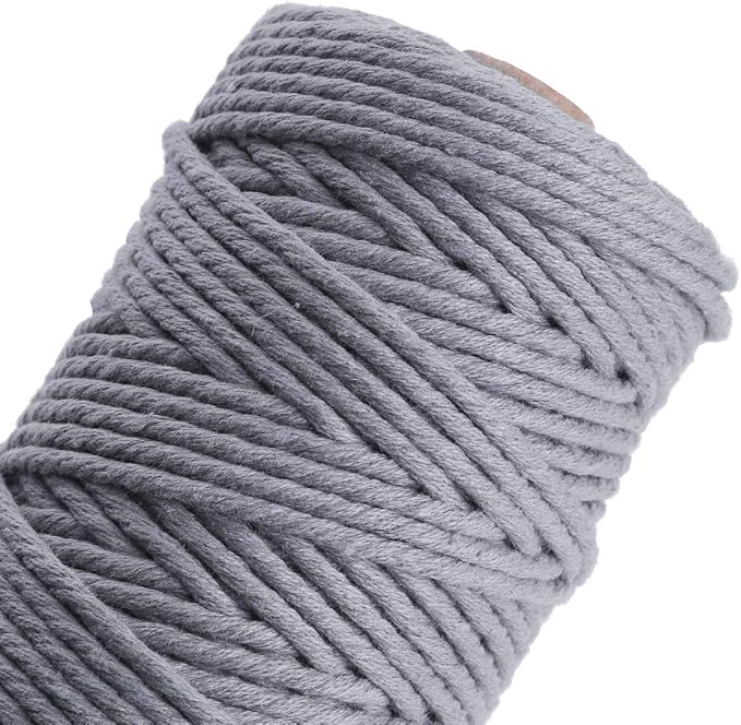 HAPYLY Macrame Cord Natual Macrame Cotton Cord DIY Craft Cord Spool Twine - Image 3