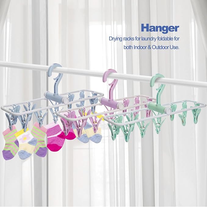 Suwimut 6 Pack Clothes Drying Rack, Small Folding Portable Underwear Hangers - Image 8