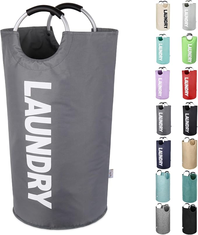 Large Laundry Hamper Bag 95L，Tall Laundry Basket by SweetMemo
