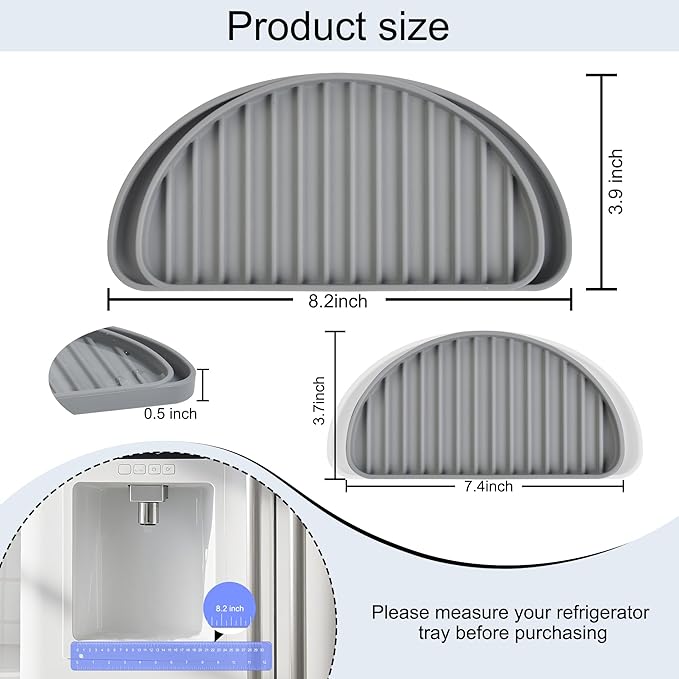 KindGa Refrigerator Drip Tray Catcher, Mini Fridge Drip Tray Protects Ice and - Image 3