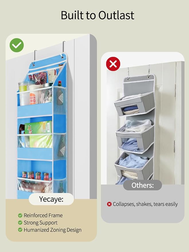 Yecaye 5 Tier Over the Door Organizer, Stuffed Animal Storage - Image 4