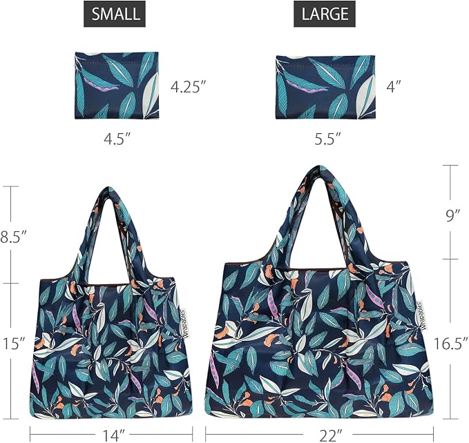 allydrew Large Foldable Tote Nylon Reusable Grocery Bag - Image 3