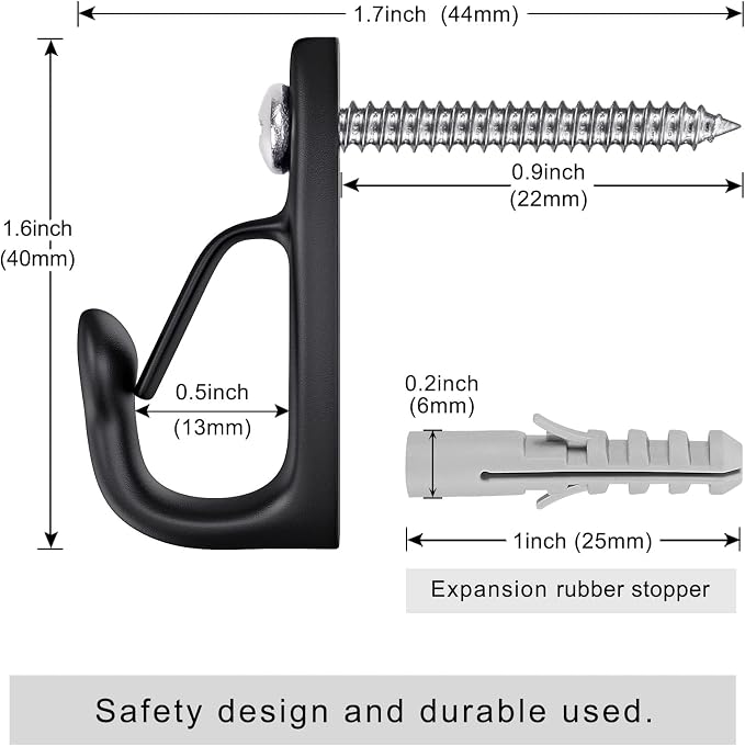 SELEWARE 30PCS Screw-in Hooks for Hanging Outdoor String Lights, Windproof - Image 6