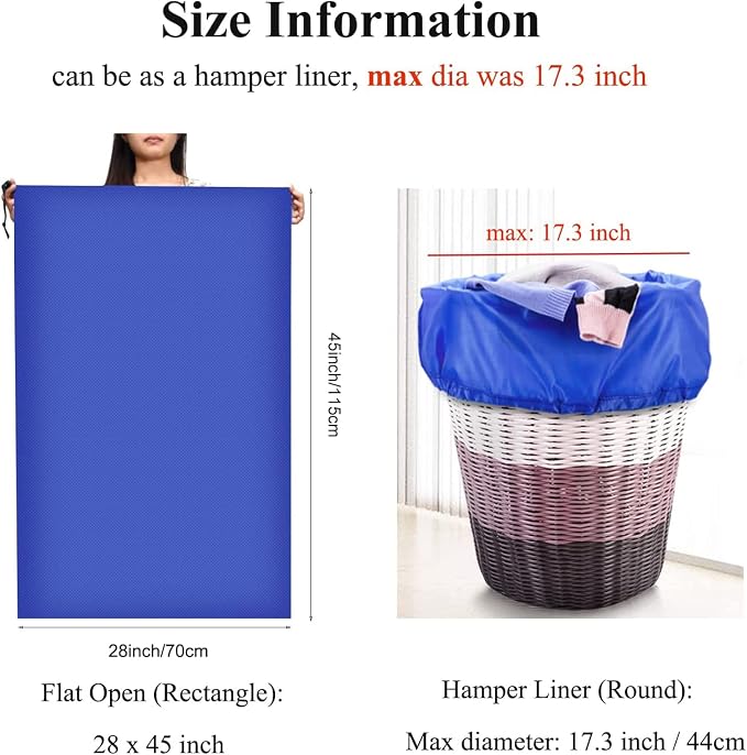 OTraki 28x45 inch Extra Large Laundry Bag 2 Pack Drawstring Laundry Hamper Bag - Image 2