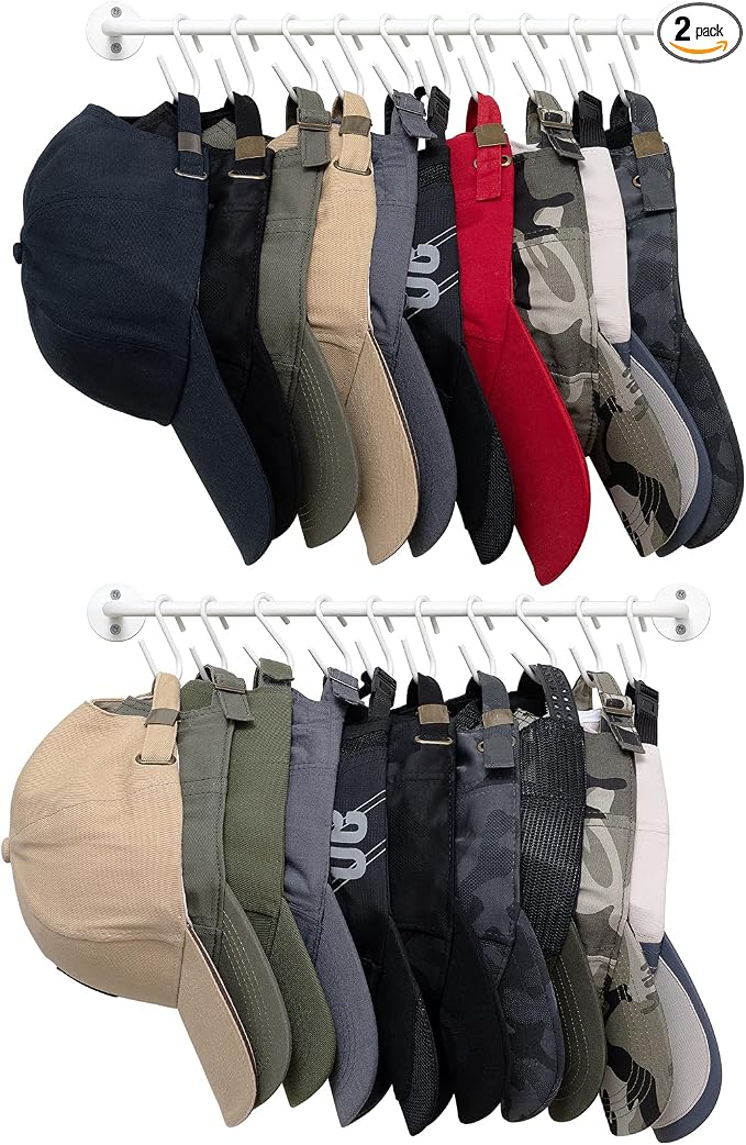 Mkono Hat Rack for Wall Baseball Cap Organizer Hanger by Mkono