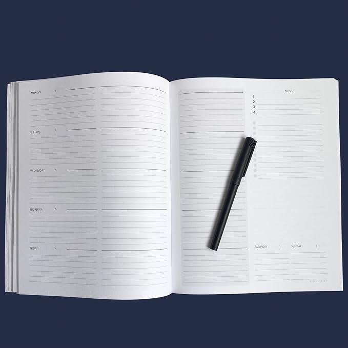 Weekly & Monthly Planner by Kahootie Co, Lightweight White and Teal Mini - Image 3