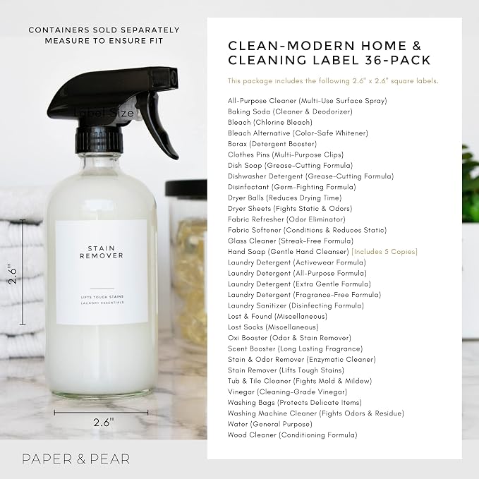 Clean-Modern White Preprinted Bathroom Labels - Image 7