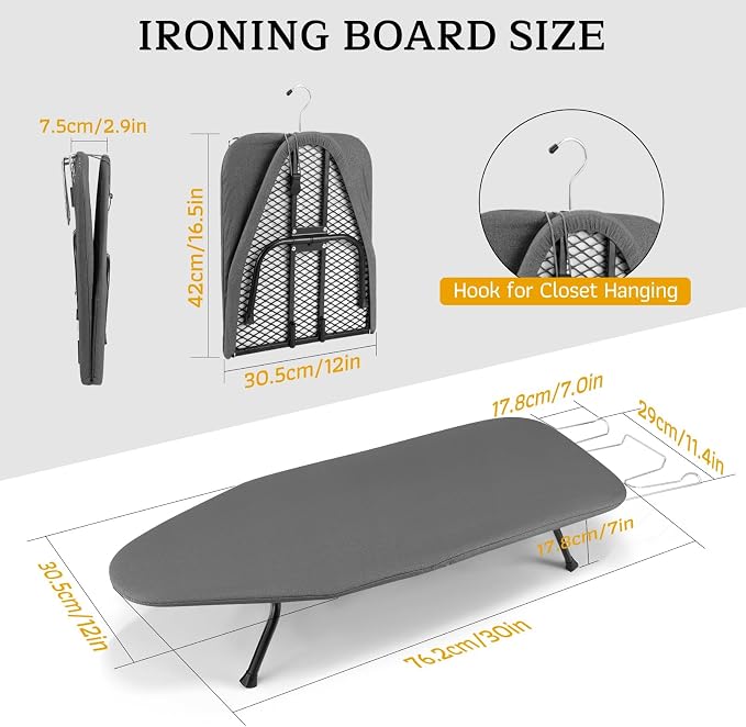 Small Ironing Board, Sonhomay Mini Ironing Board, Tabletop Iron Board - Image 7
