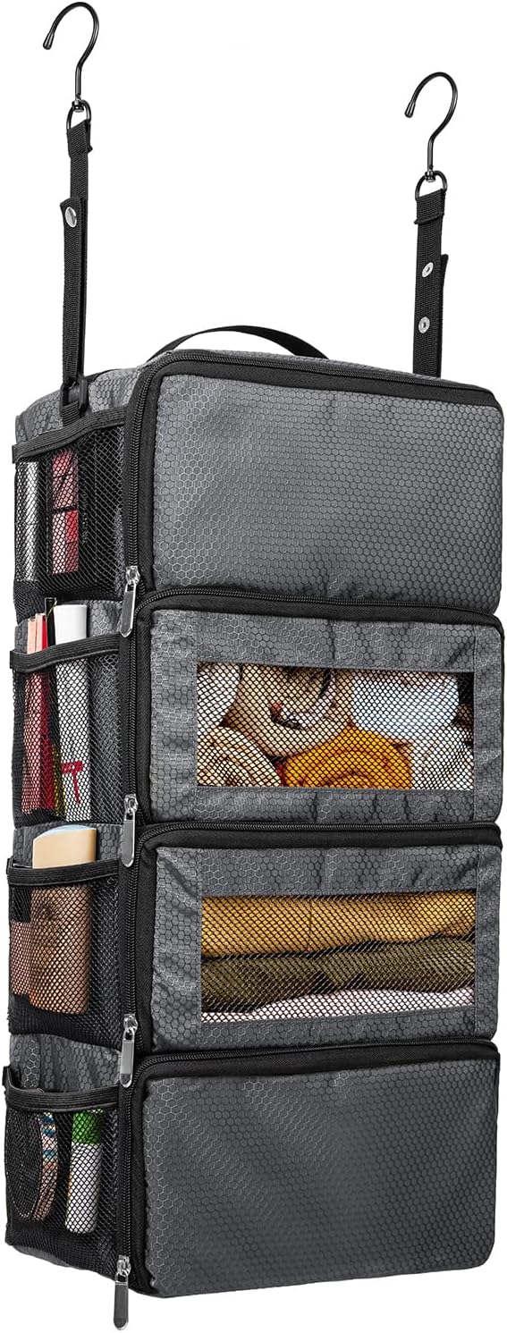 Suitcase Organizer, Travel Luggage Organizer Hanging Shelves Packing Cube by Vokelater