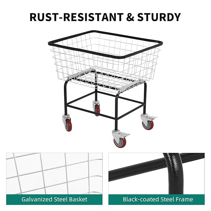 Extra-Large Rolling Laundry Cart - Image 6