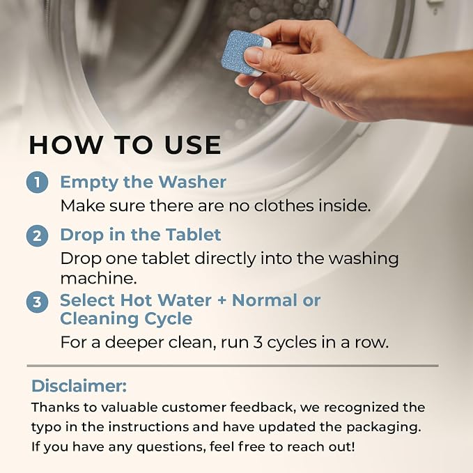 Washing Machine Cleaner Tablets – Deep Clean Washer Descale, Laundry Tub - Image 2