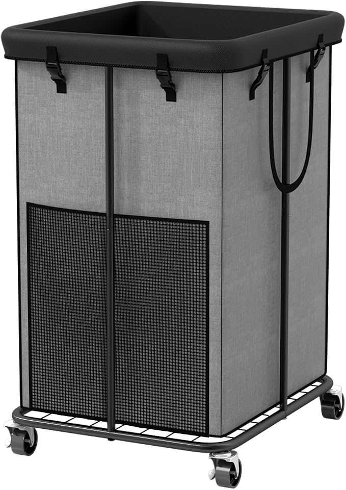 150L Large Laundry Basket with Wheels, Rolling Laundry Hamper with Removable by Unknown