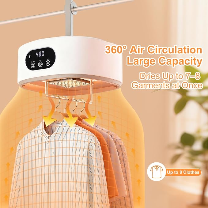 Portable Clothes Dryer, Fast Quiet Drying - Image 3