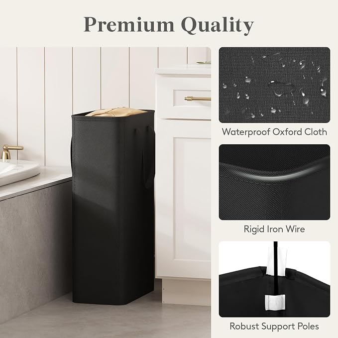 Lifewit 65L Slim Laundry Hamper, Narrow Small Laundry Basket - Image 4