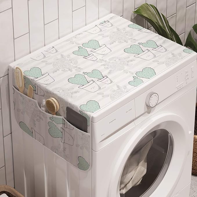Lunarable Valentines Day Washing Machine Organizer, Pastel Pattern by Lunarable