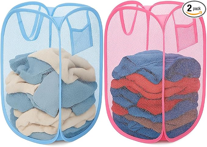 2-Pack Pop-Up Mesh Laundry Hampers by DependableIndustries