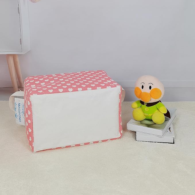 LANGYASHAN Rectangular Storage Bin Collapse Canvas Fabric Cartoon Storage Basket - Image 8