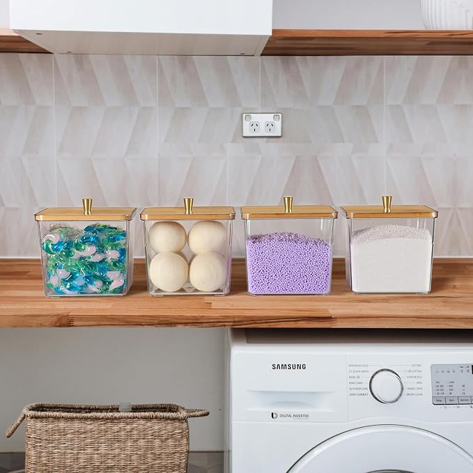 4 Pack Laundry Detergent Container, Large Laundry Powder Storage Organizer - Image 4