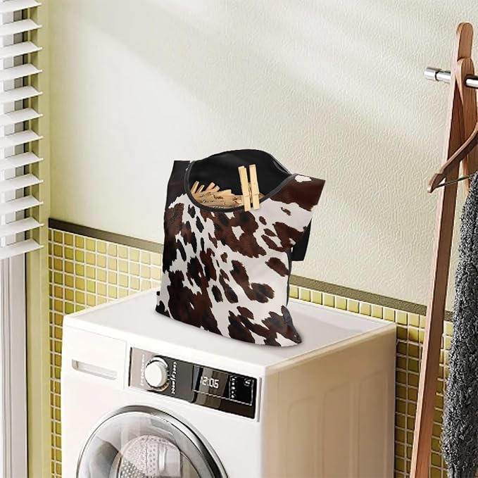Cow Hide Pin Collector Bag Dust-Proof Wall Hanging Organizer Large Capacity - Image 2