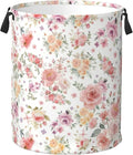 Pink Flowers Laundry Hamper Bag by Unknown