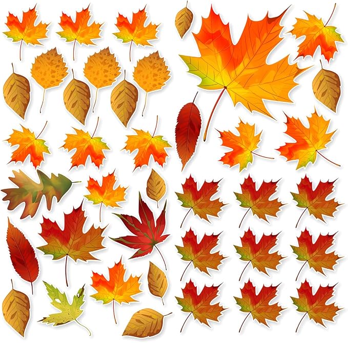 Autumn Leaves Sticker Pack Vinyl Fall Foliage Stickers by rabowa