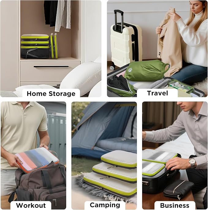 Cipway Compression Packing Cubes, See Through Mesh Luggage Organizer Bags - Image 6