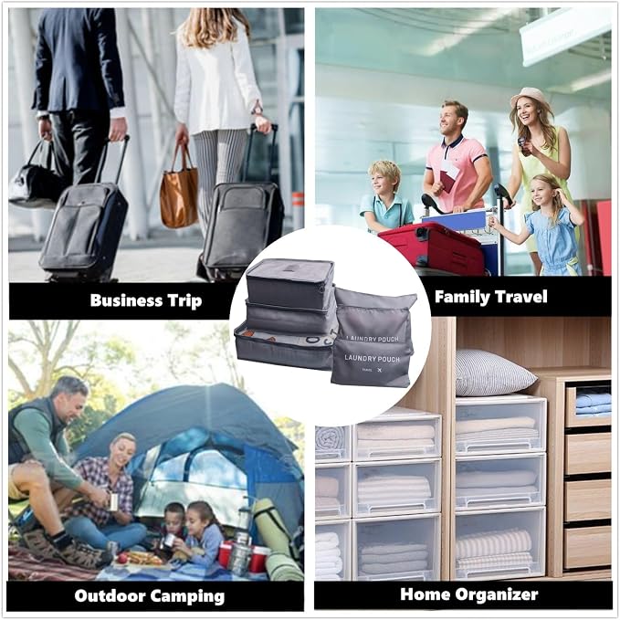 6 PCS Packing Cubes for Carry on Luggage - Image 5