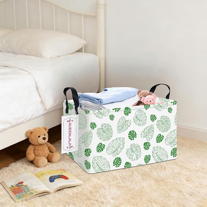 QUEENLALA Rectangular Laundry Hamper/Foldable Nursery Laundry Basket - Image 6