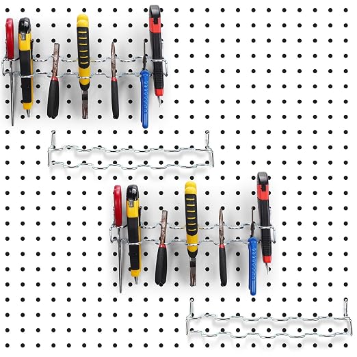 Hanaive 4 Pieces Pegboard Pliers Holder, Holds 11 Plier Per Rack, Steel by Hanaive