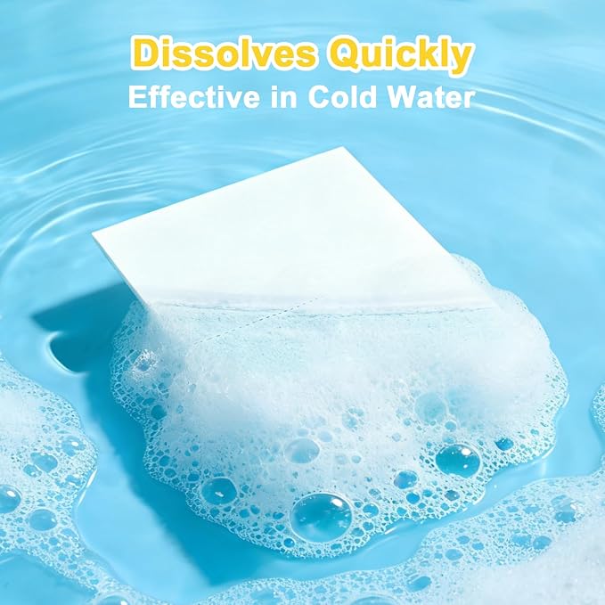 YUCO Travel Laundry Detergent Sheets 80 Loads Eco Friendly Washer Sheets - Image 7