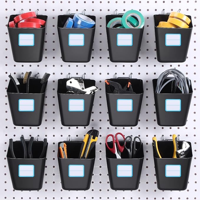 Namalu 12 Pack Peg Board Storage Bins by Namalu