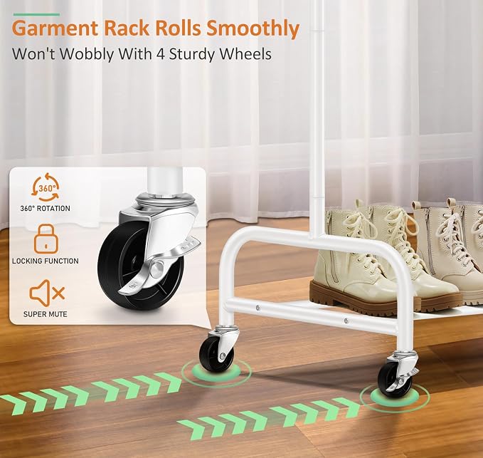 SLEEPING LAMB Double Rod Heavy Duty Clothes Racks - Image 5