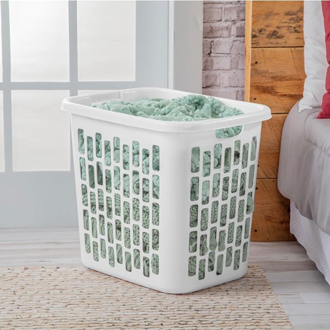 Sterilite Ultra Easy Carry Plastic Dirty Clothes Laundry Basket Hamper - Image 5