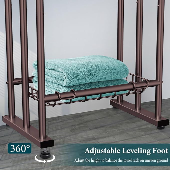 Kayfia 40" Tall Standing Towel Racks - Image 4