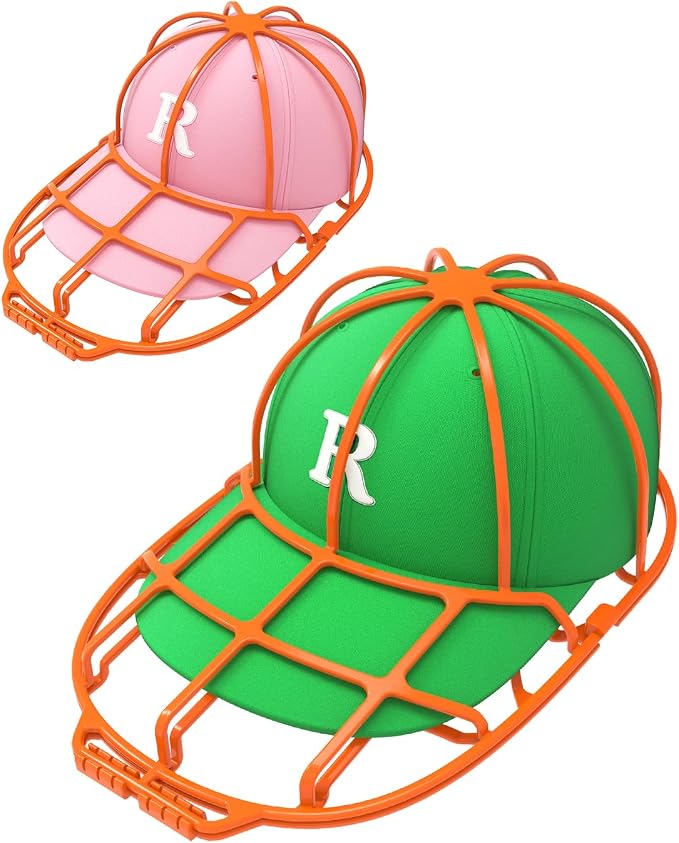 XQXA 2-Pack Baseball Hat Washer Cage | Machine-Washable Cap Cleaner Frame by XQXA