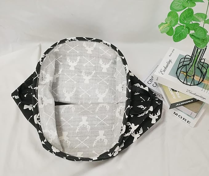 KUNRO Round Laundry Gift Basket Storage Hamper, Clothes Storage Organizer Bins - Image 7