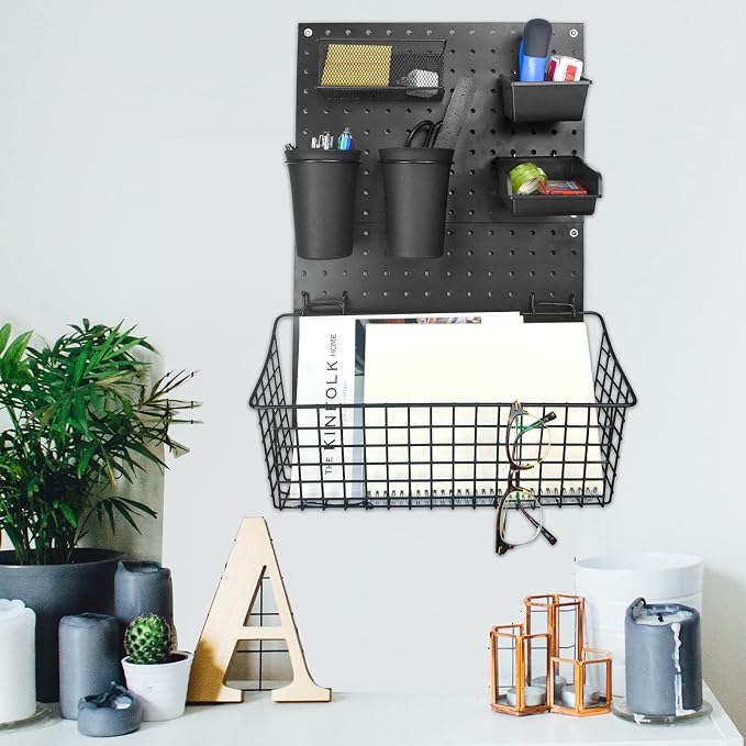 G.CORE 2 Pack Pegboard Baskets, Peg Board Baskets Bins Set - Image 9