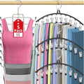 5 Pack Legging Organizer for Closet Hanging, 3 Pants Leggings Hangers by Besslly