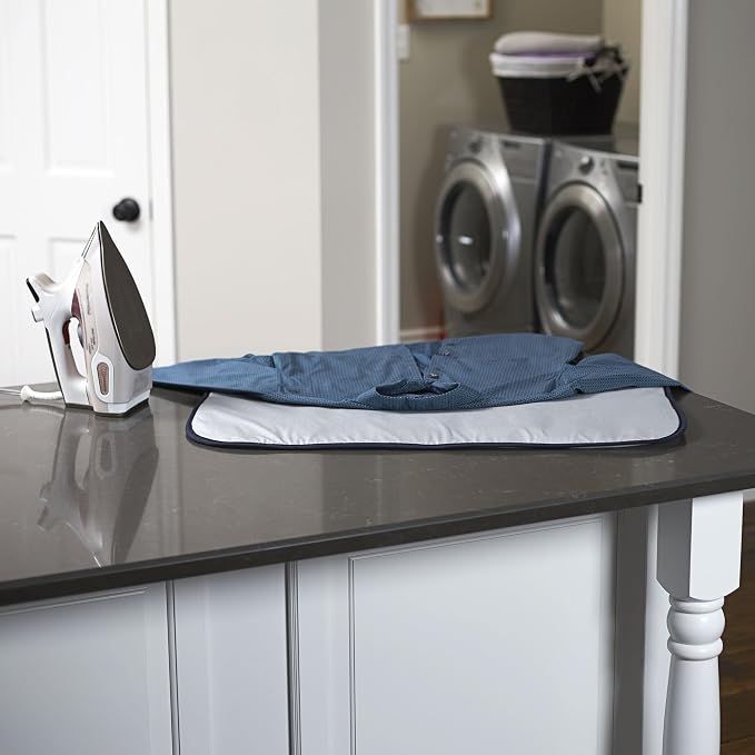 Household Essentials 129 Portable Ironing Blanket Mat-Heat Resistant-Grey - Image 8