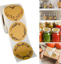 500PCS 2" Kraft Sticker Labels for Jars Canning Organizing by Snnshun