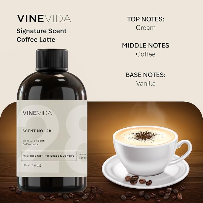 VINEVIDA 4oz Coffee Latte Fragrance Oil - Image 2